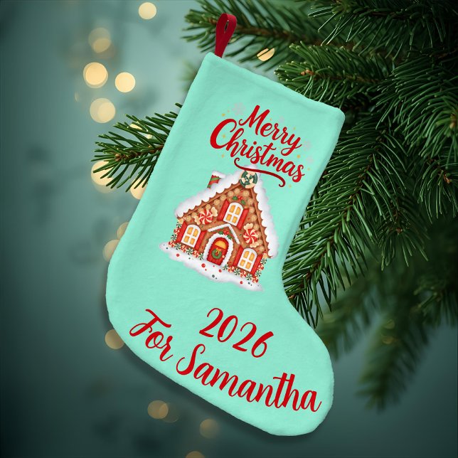 Personalized Gingerbread House Stocking 2026 (Creator Uploaded)