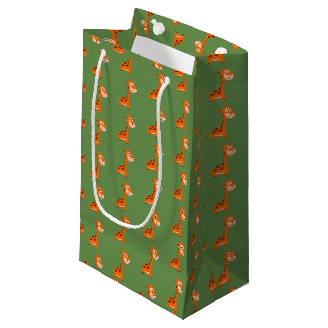 Personalized Giraffe Small Gift Bag (Front Angled)