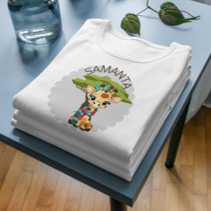 Personalized Giraffe Toddler T-Shirt