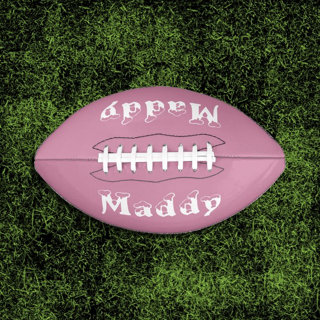 Personalized girl pink and brown football (Creator Uploaded)