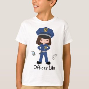 Personalized Girl Police Officer Law Enforcment T- T-Shirt