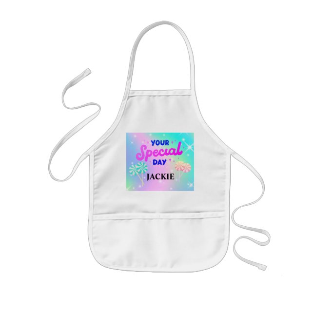 personalized girls  kids apron (Front)