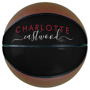 Personalized Girl's Monogrammed Script  Basketball