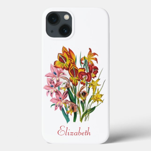 Personalized Gladioli Case-Mate iPhone Case (Back)