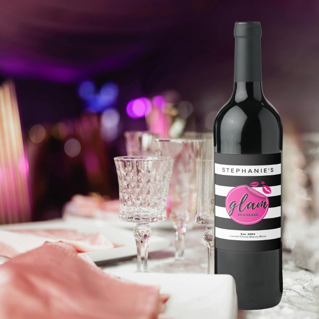 Personalized Glam In A Glass Wine Labels (Creator Uploaded)