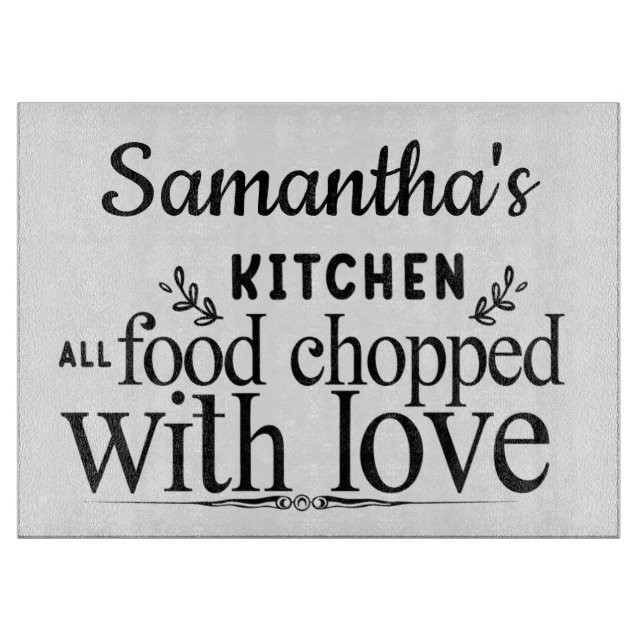 Personalized Glass Cutting Board (Front)