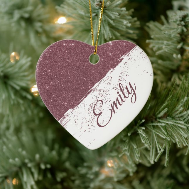 Personalized glitter spray ceramic tree decoration (Tree)