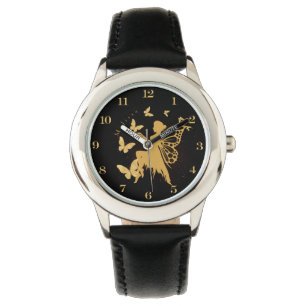 Personalized Gold Butterfly Fairy Watch