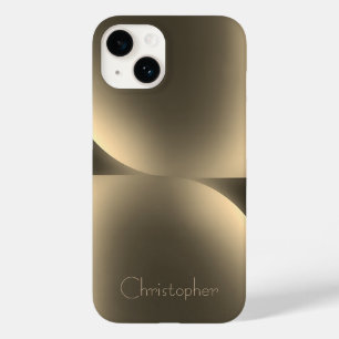 Personalized gold Radial Texture iphone 15 Case-Mate iPhone 14 Case