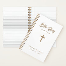 Personalized Gold Script White Bible Study
