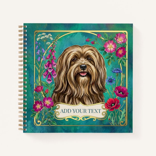 Personalized Golden Lhasa Apso Notebook (Front)