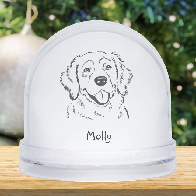 Personalized Golden Retriever Dog Christmas Snowglobe (Creator Uploaded)