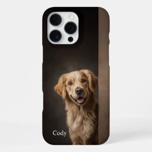 Personalized Golden Retriever Portrait iPhone 16 Pro Max Case