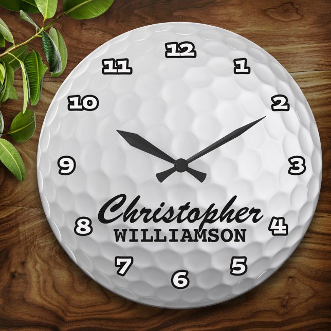 Personalized Golf Ball Wall Clock (Creator Uploaded)
