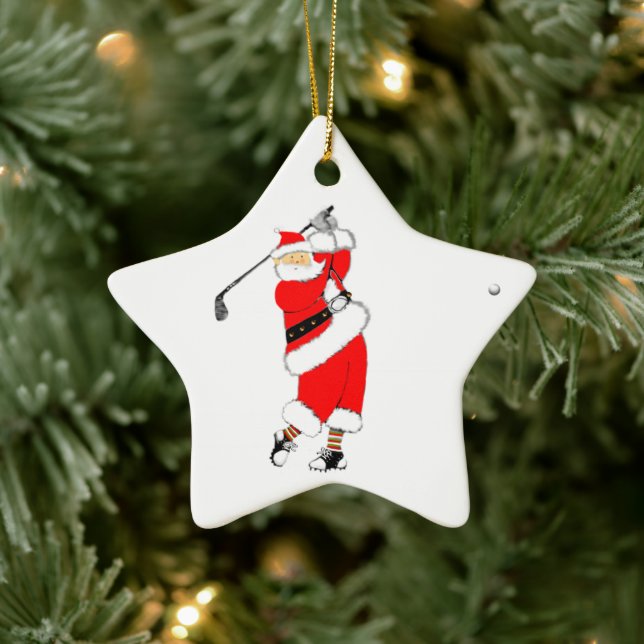 Personalized Golf Christmas Ceramic Tree Decoration (Tree)