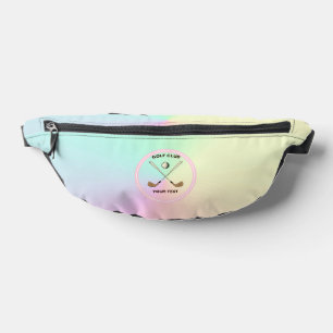 Personalized Golf Club Golfer Pastel Ombre Bum Bags