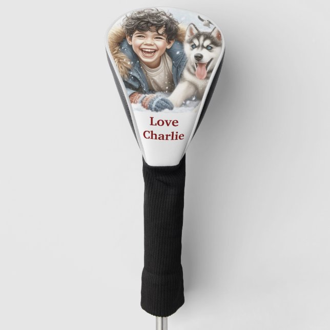 Personalized Golf Club Headcover with Name – Cute  (Front)