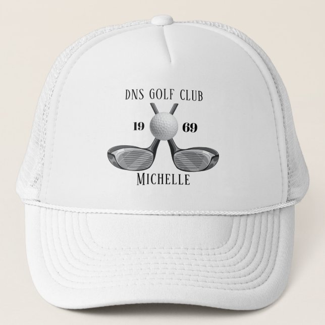 Personalized Golf Club Name Classic Trucker Hat (Front)