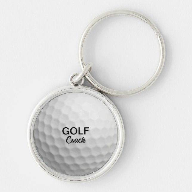 Personalized Golf Coach Key Ring (Front)