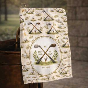 Personalized Golf Dad Best By Par Monogram Towel