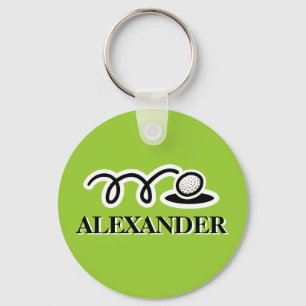 Personalized golf keychain with custom name