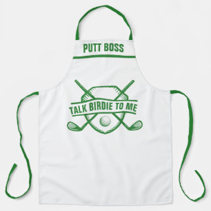 Personalized Golf Theme Apron: Talk Birdie Chef Apron