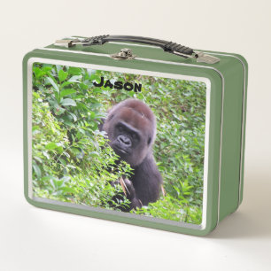 Personalized Gorilla Metal Lunch Box