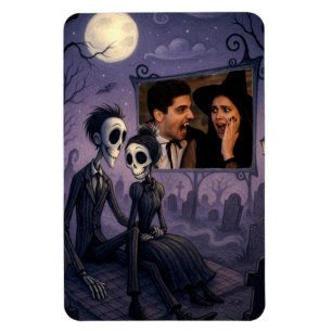 Personalized Gothic Halloween Photo Magnet