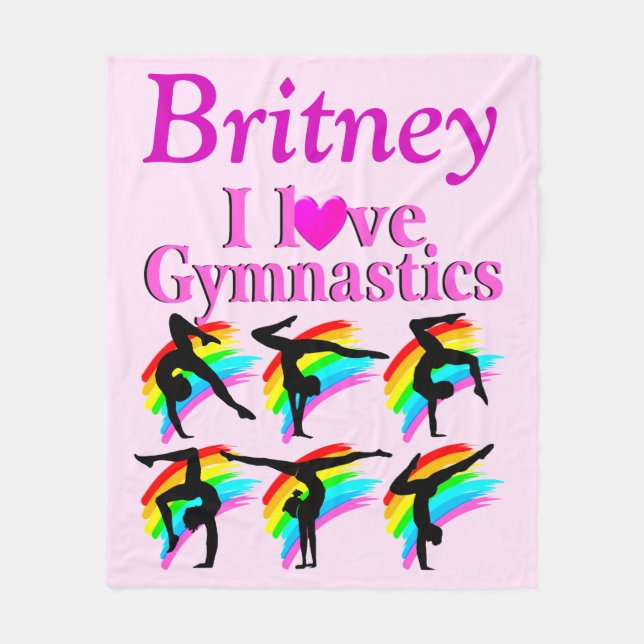 PERSONALIZED GRACEFUL GYMNAST FLEECE BLANKET (Front)