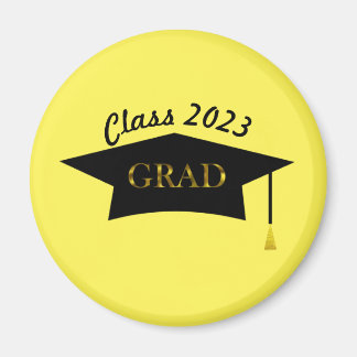 Personalized Grad Hat & Custom Text Class 2023 Magnet