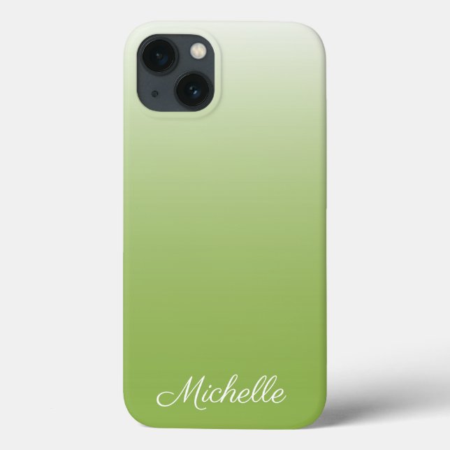 Personalized gradient ombre greenery green Case-Ma Case-Mate iPhone Case (Back)