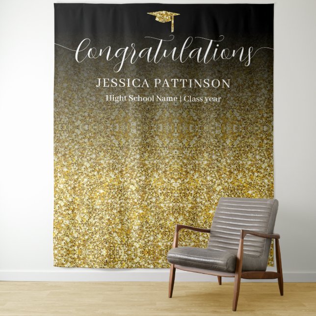 Personalized Graduate Congratulations Graduation Tapestry (In Situ)