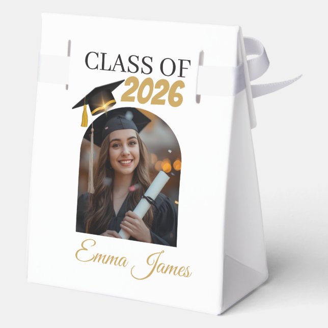 Personalized Graduation Favor Bags Class of 2026 Favour Box (Back)