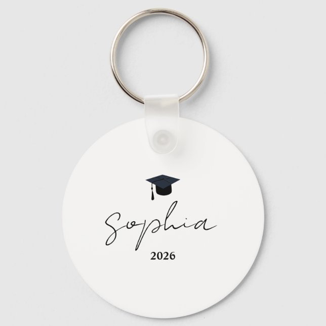 Personalized Graduation Gift, Custom key, Class Key Ring (Front)