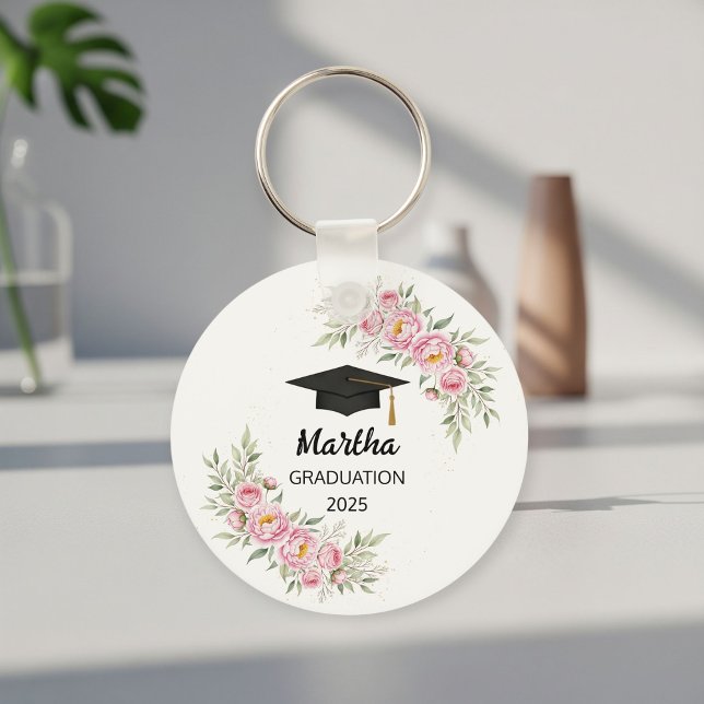 Personalized graduation gift for her, keychain (Creator Uploaded)