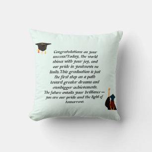 Personalized Graduation Gift Pillow "Follow Your
