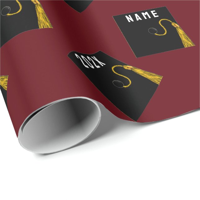 Personalized Graduation Gift Wrapping Paper (Roll Corner)