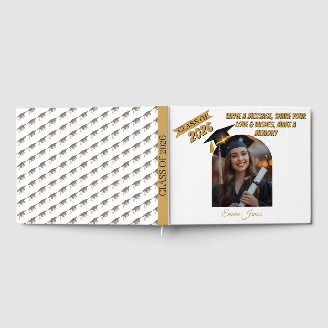 Personalized Graduation Guestbook & Wishes Book  (Full)