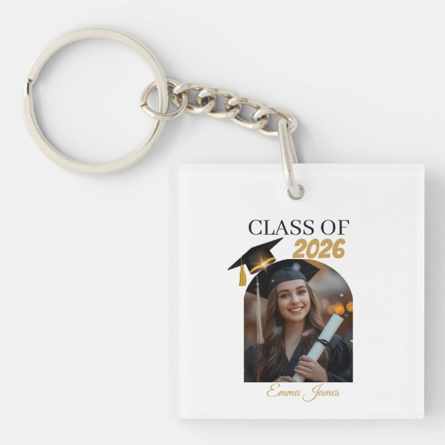 Personalized Graduation Keychain Gift  (Front)