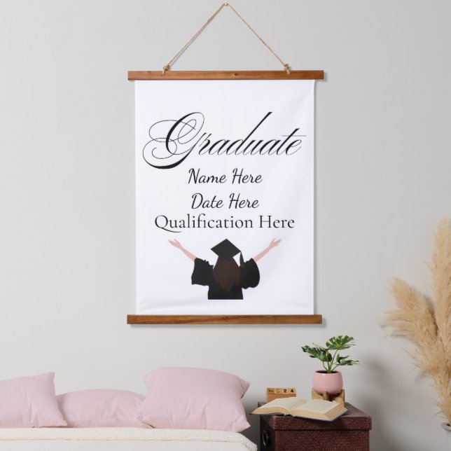 Personalized Graduation Name, Custom Gift for her Hanging Tapestry (Bedroom)