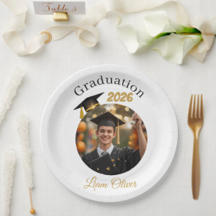 Personalized Graduation Paper Plates Class of 2026