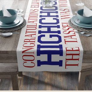 Personalized Graduation party decoration Short Table Runner