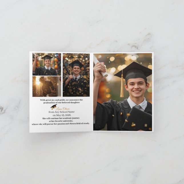 Personalized Graduation Party Photo Invitation  (Inside)