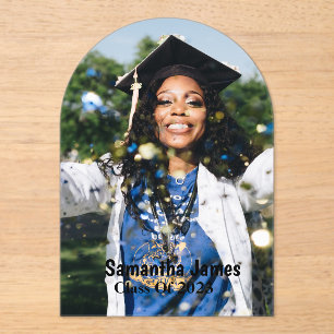 Personalized Graduation Photo and Name Acrylic Invitations