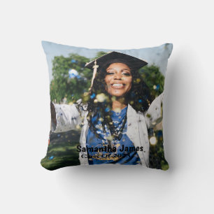 Personalized Graduation Photo and Name Cushion