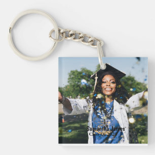 Personalized Graduation Photo and Name  Key Ring