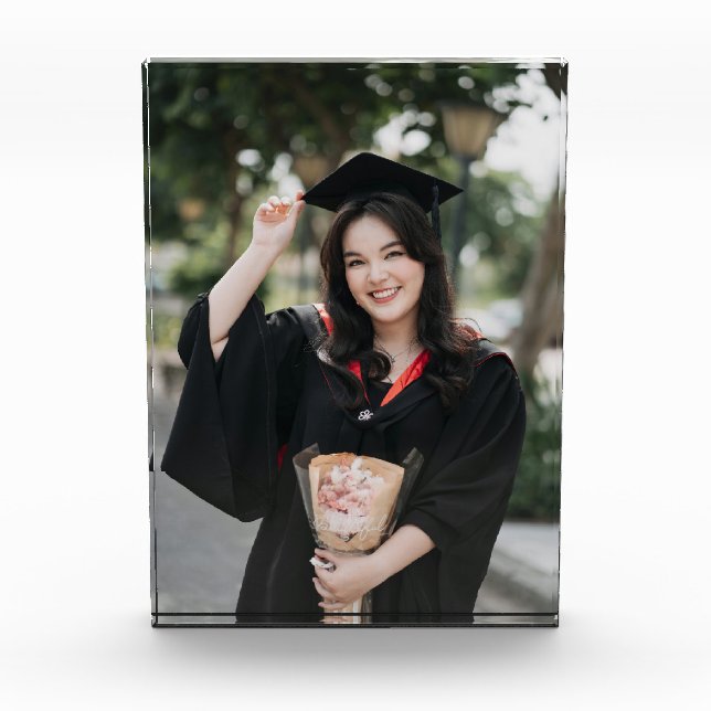 Personalized Graduation Photo Keepsake Memory Gift Block (Front)