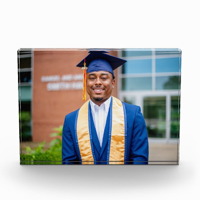Personalized Graduation Photo Keepsake Memory Gift Block (Front)