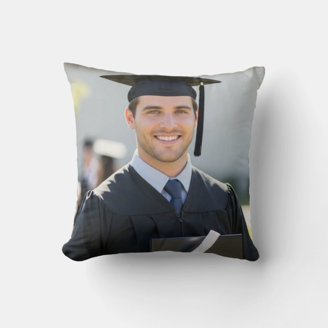 Personalized Graduation Photo Keepsake Memory Gift Cushion (Front)