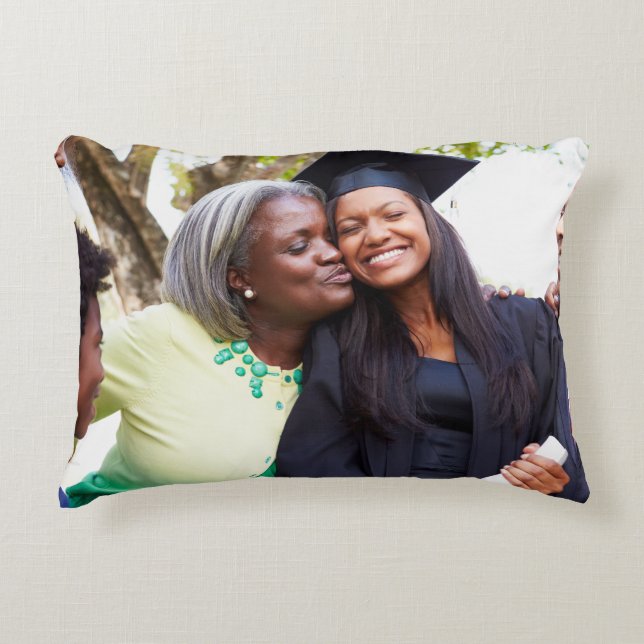 Personalized Graduation Photo Keepsake Memory Gift Decorative Cushion (Front)